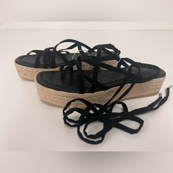 Women's Donny Wedge Heel Lace Up Sandals - Universal Thread - Black - 10 - Picture 4 of 7